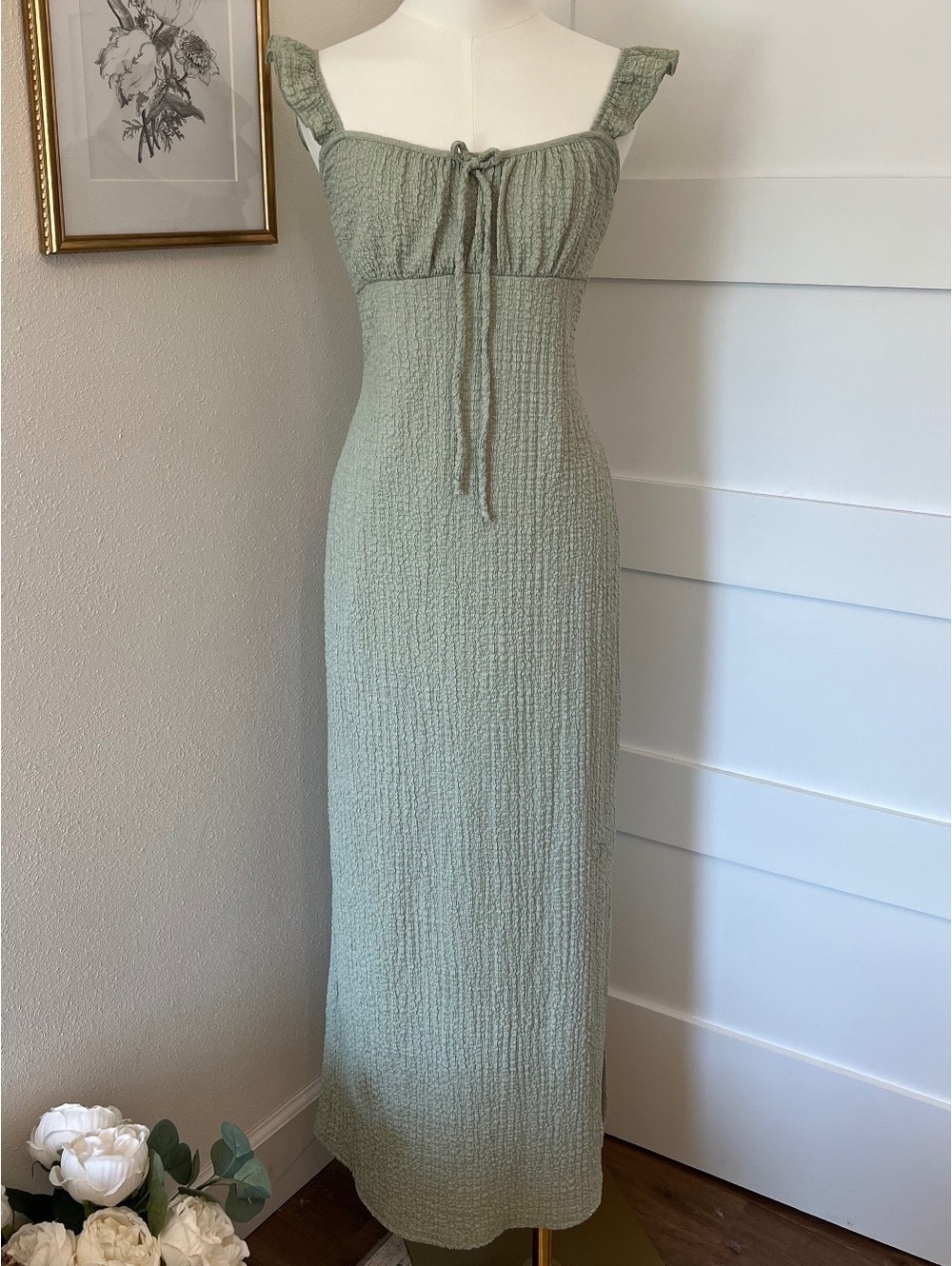 See You Monday Sage Green Dress